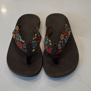 Chaco Women's Sandals - Brown with Multicolor Straps